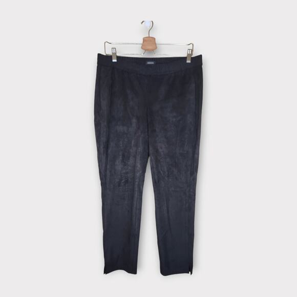 Aritzia Babaton Caden Faux Suede Pull-On Pants Black Women’s Size 8 Medium - Picture 2 of 6